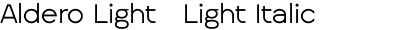 Aldero Light + Light Italic